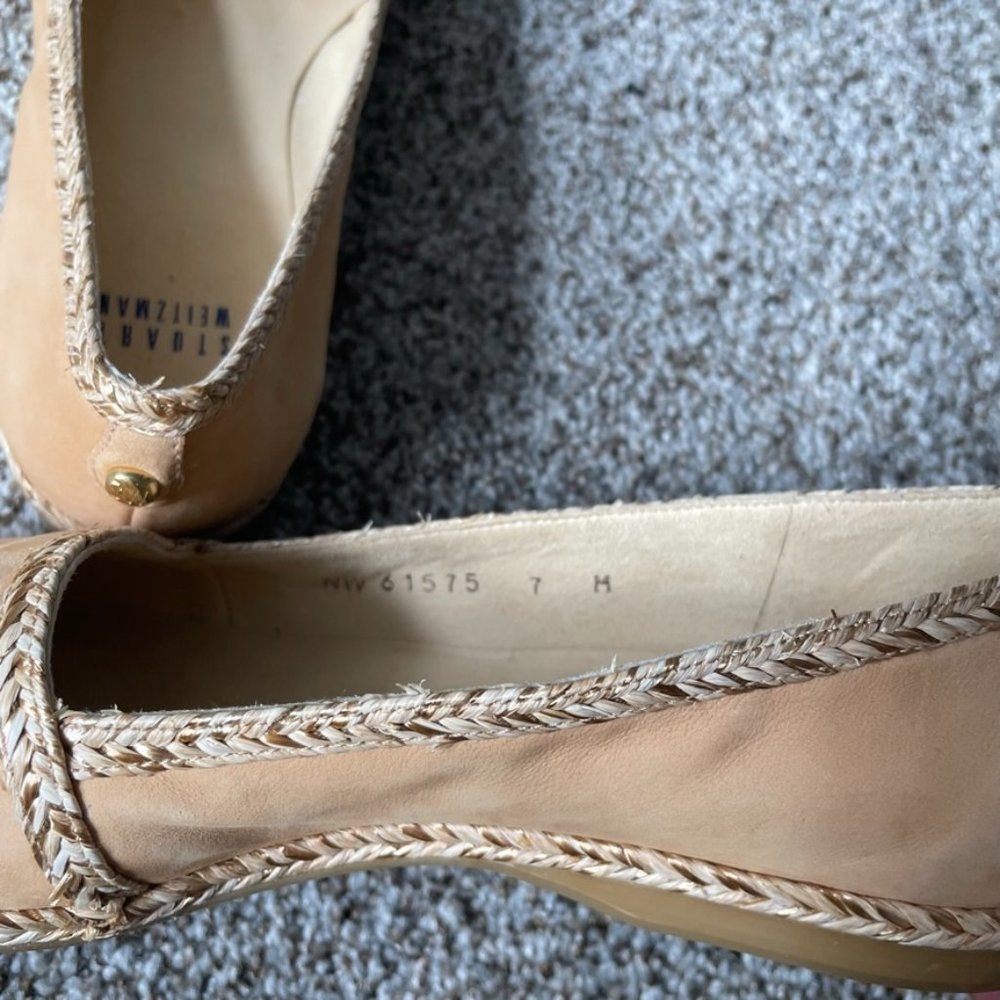 STUART Weitzman | Dree Gold Toe Espadrilles Flats - Picture 7 of 11